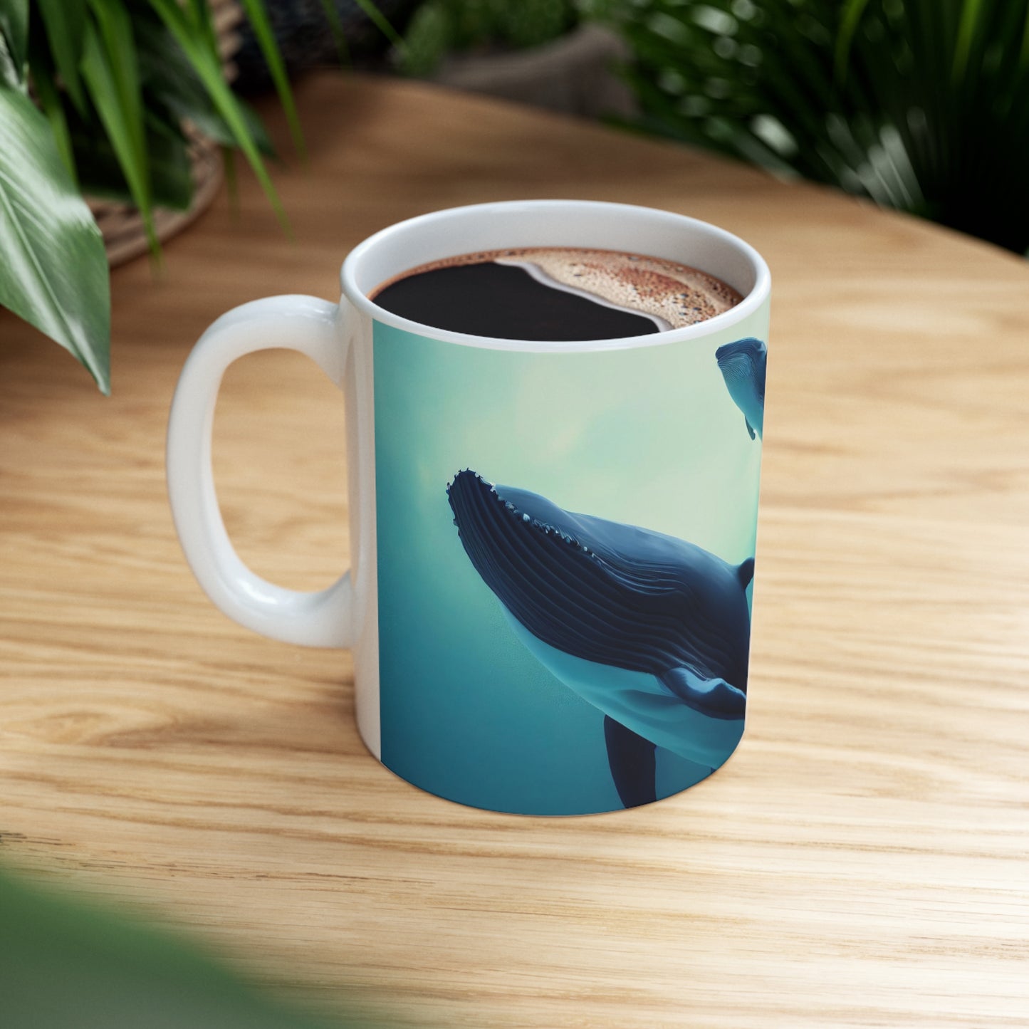 Group of blue whales - Ceramic Mug 11oz