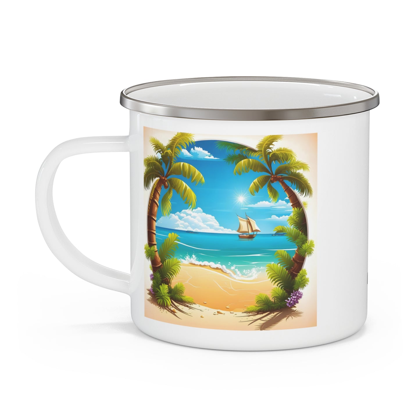 Beach - Enamel Camping Mug