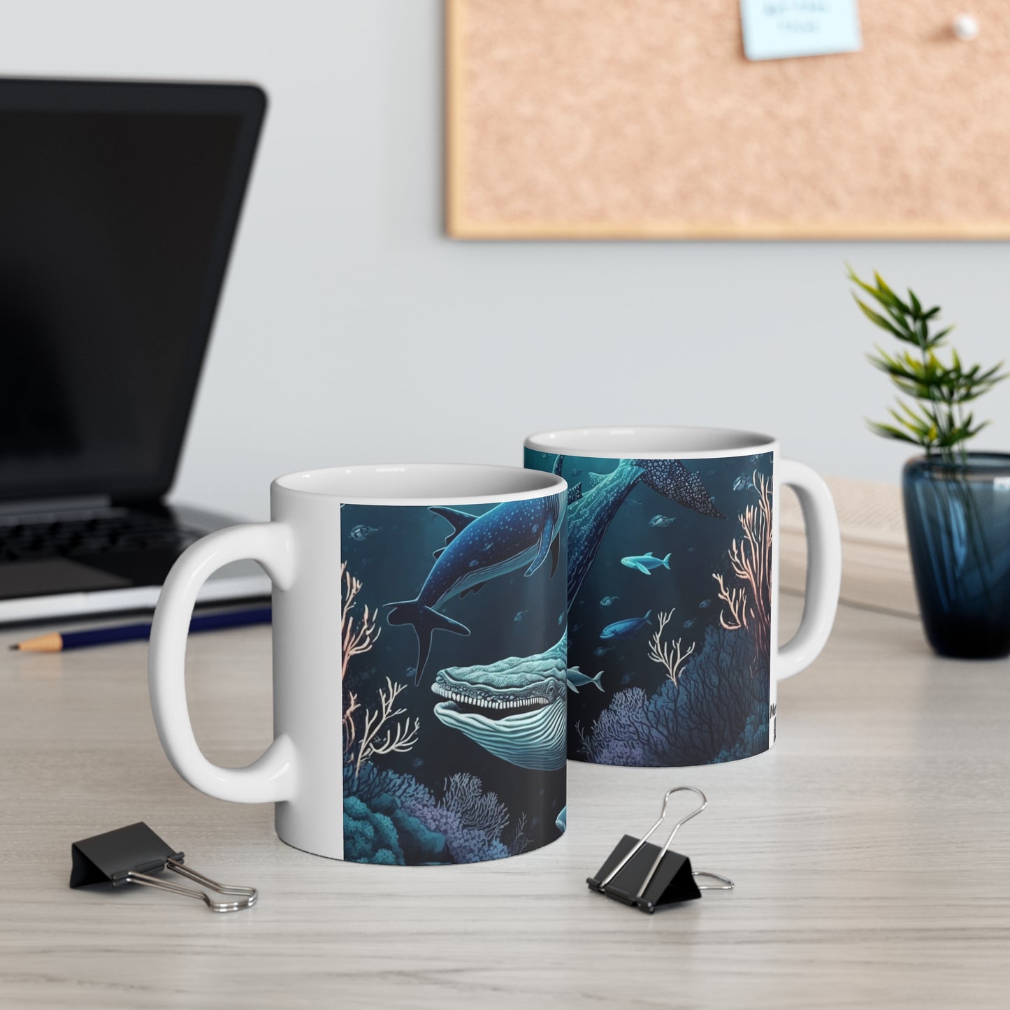 Blue whale - Ceramic Mug 11oz