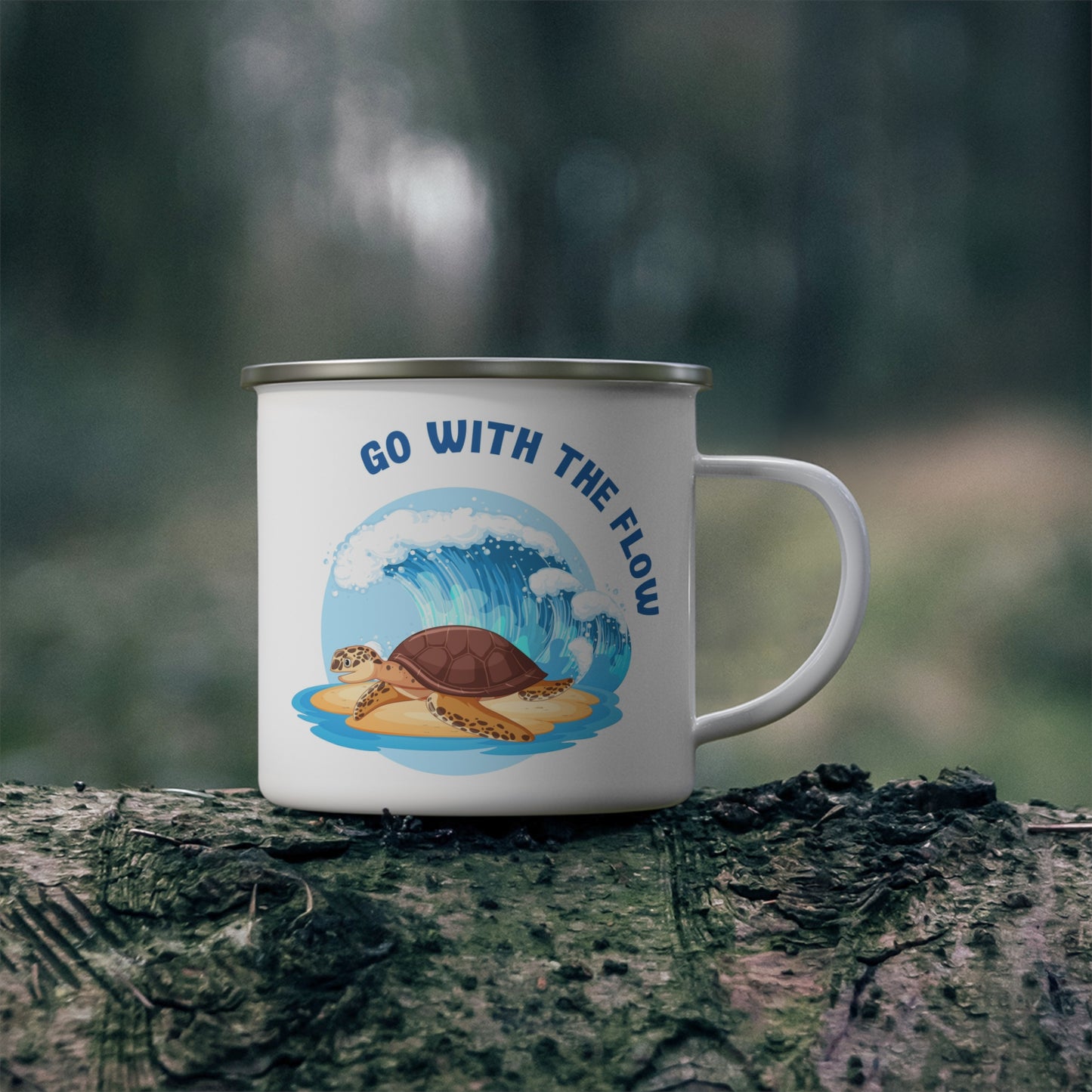 Tortoise- Enamel Camping Mug
