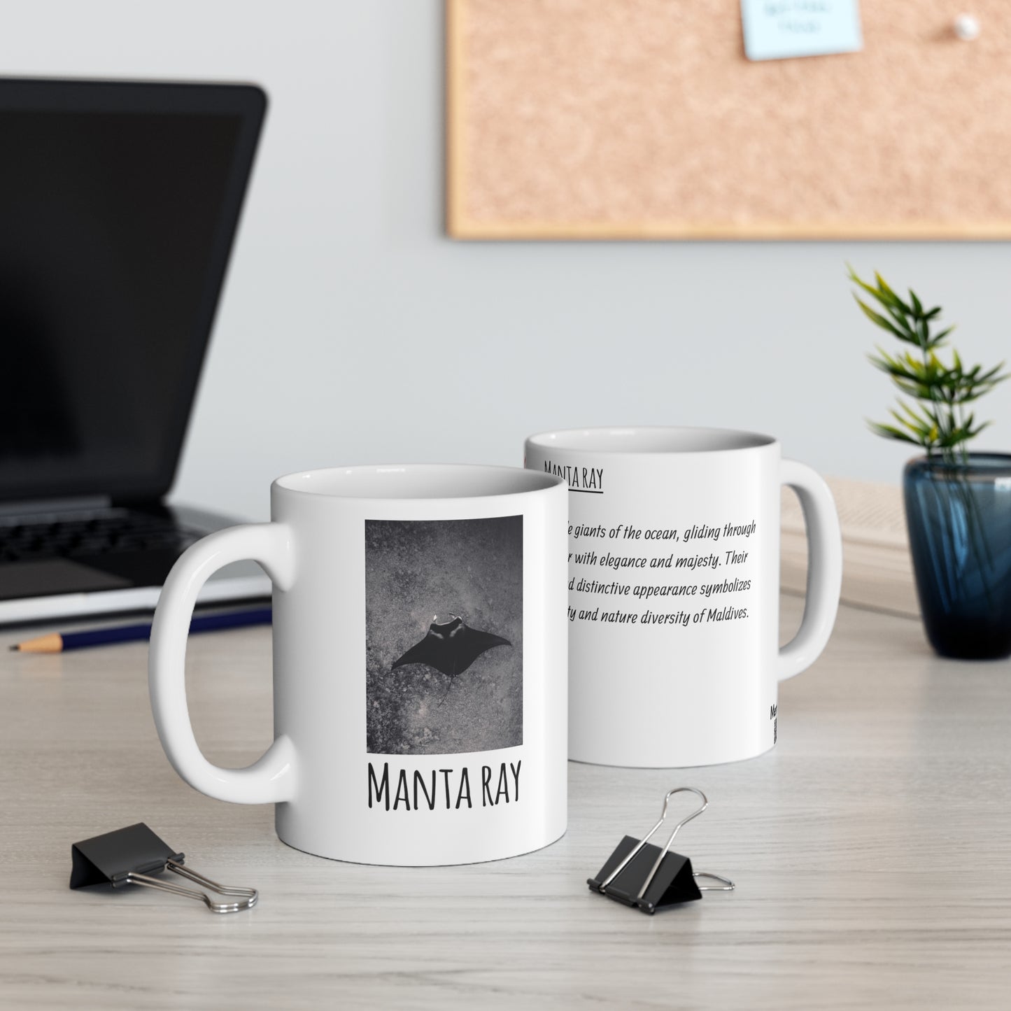Manta ray 2 - Ceramic Mug 11oz