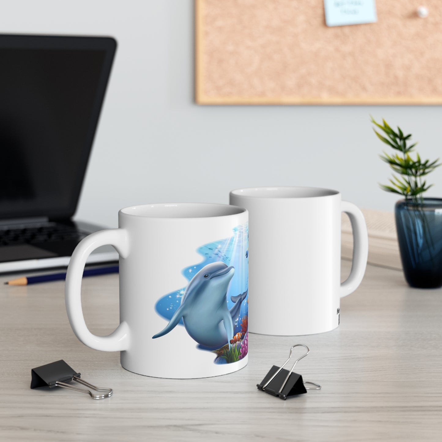 Underwater Dolphin - Ceramic Mug 11oz