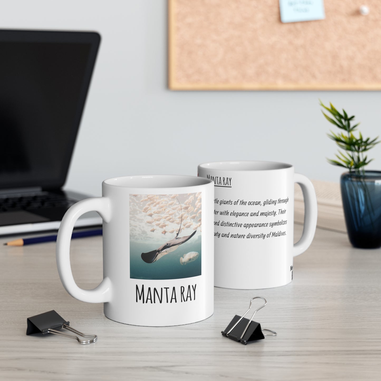 Manta ray 3 - Ceramic Mug 11oz