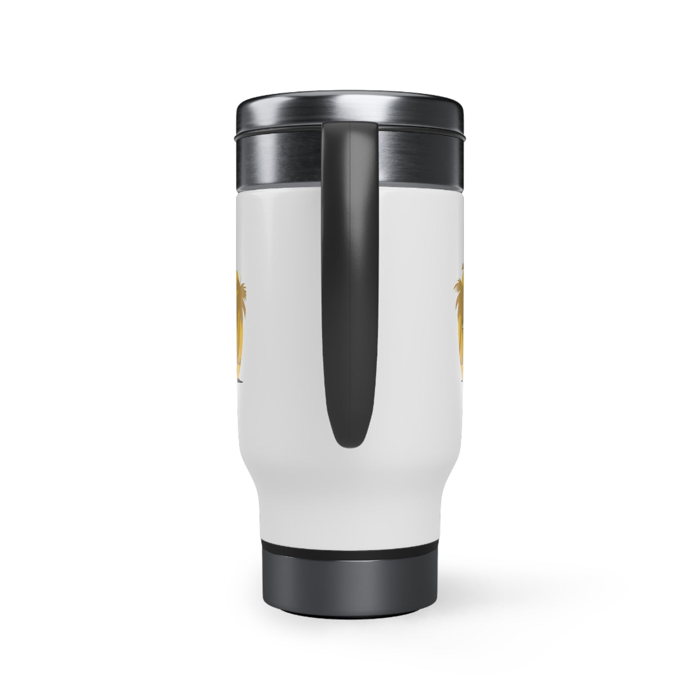 Chill on beach - Stainless Steel Travel Mug with Handle, 14oz