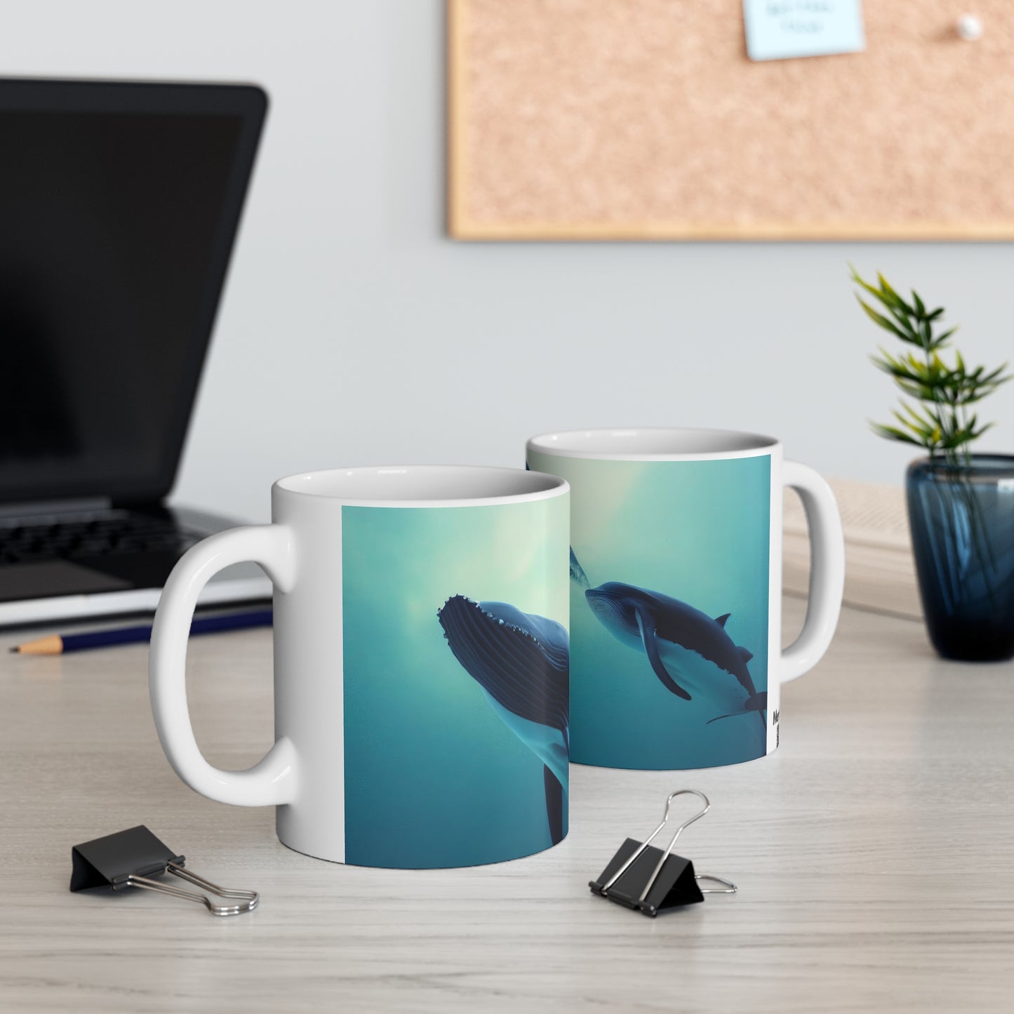 Group of blue whales - Ceramic Mug 11oz
