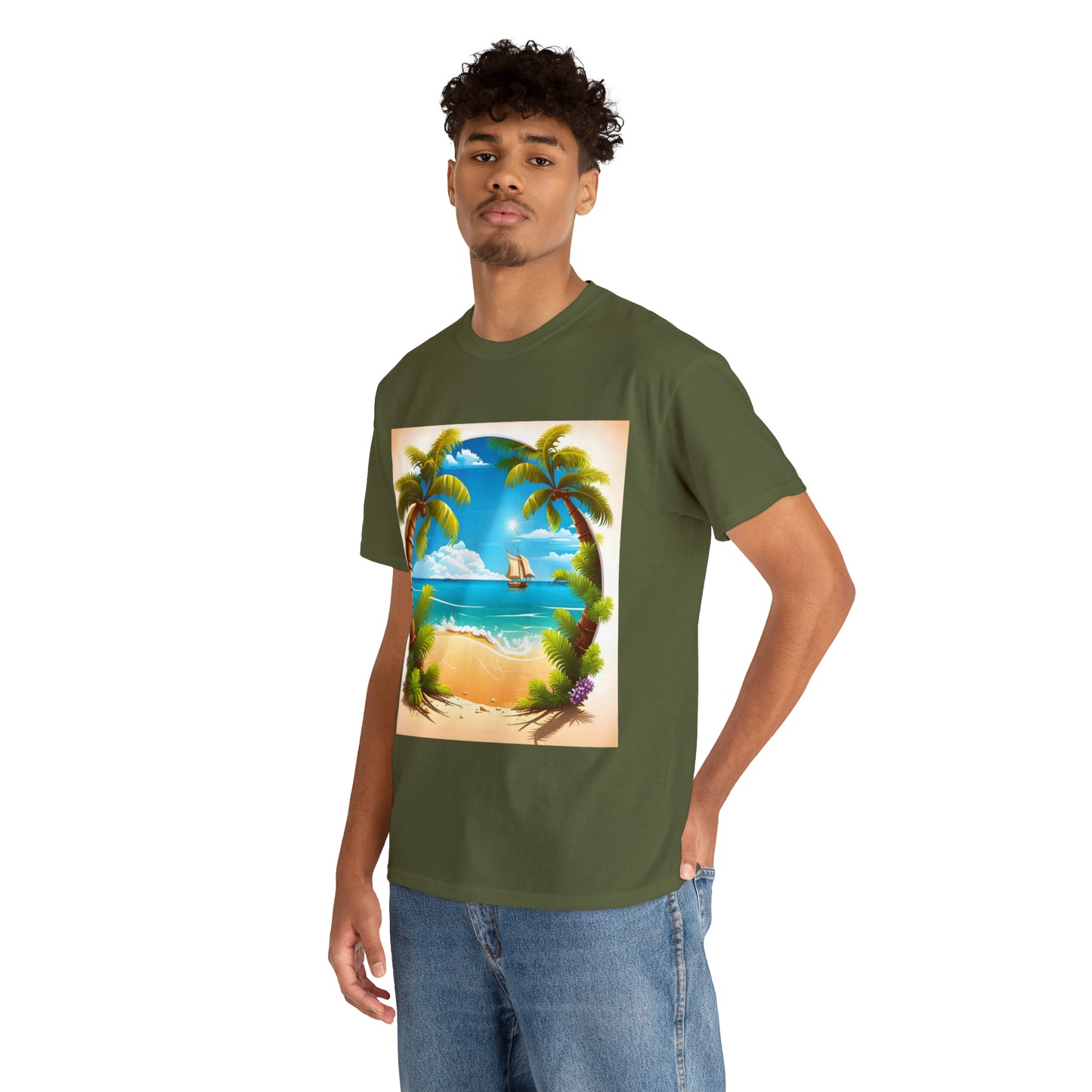 Summer beach - Unisex Heavy Cotton Tee