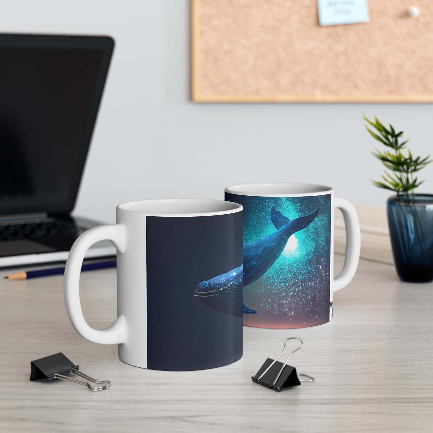 Dreamy Blue whale - Ceramic Mug 11oz
